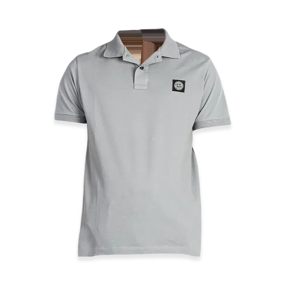 Stone Island 2SC17 Stretch Organic Cotton Pique Slim Fit S/S Polo Shirt - 24FW "Green Grey"