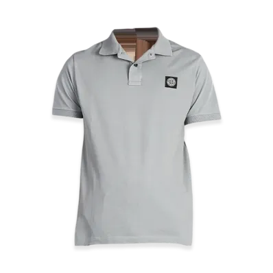 Stone Island 2SC17 Stretch Organic Cotton Pique Slim Fit S/S Polo Shirt - 24FW "Green Grey"