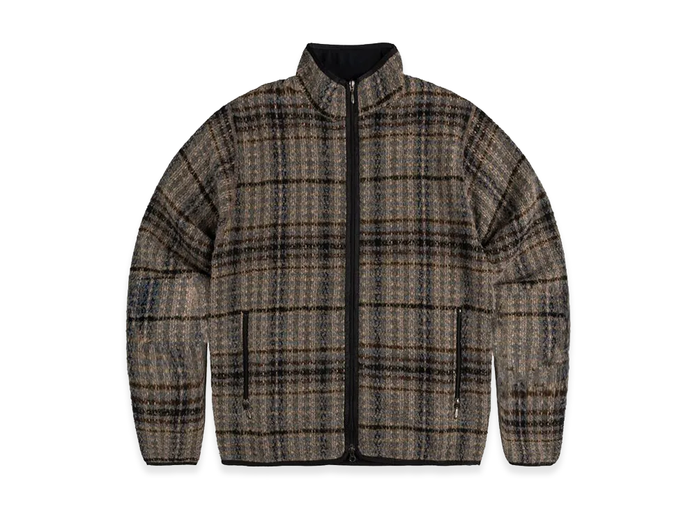 ニードルズ W.U. パイピング プレイド ツイード ジャケット "ブラウン"