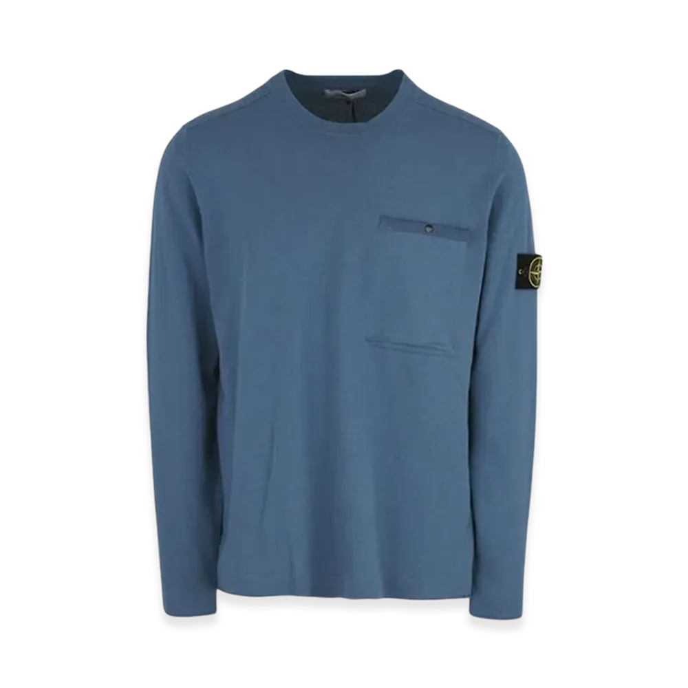 Stone Island 517B8 Pocket Crewneck Knit - 22SS "Powder Blue"