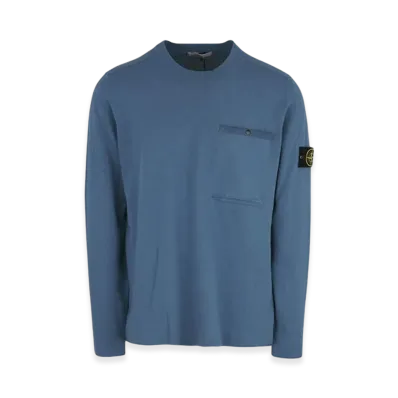 Stone Island 517B8 Pocket Crewneck Knit - 22SS "Powder Blue"