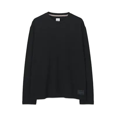 Paul Smith Cropped Logo Jacquard Check Long Sleeve Cut And Sew "Black"