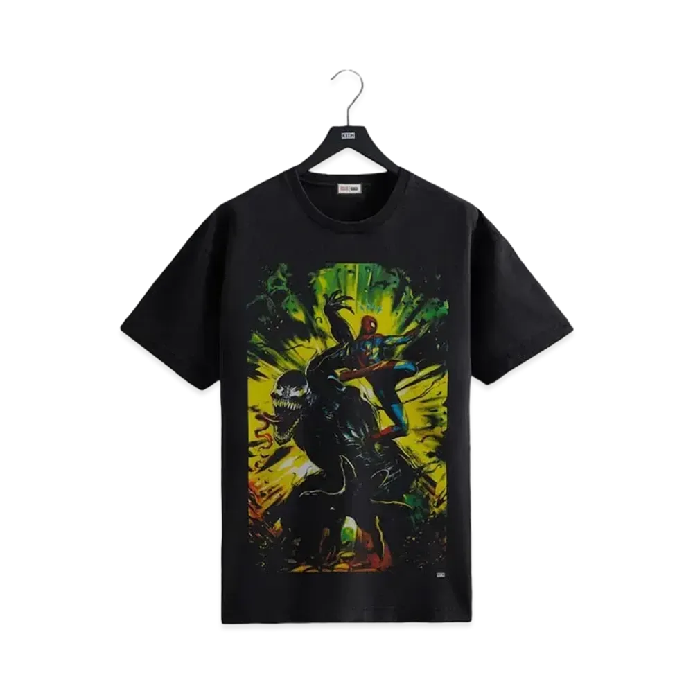 Marvel x Kith Spider-Man Venom Battle Vintage Tee "Black"