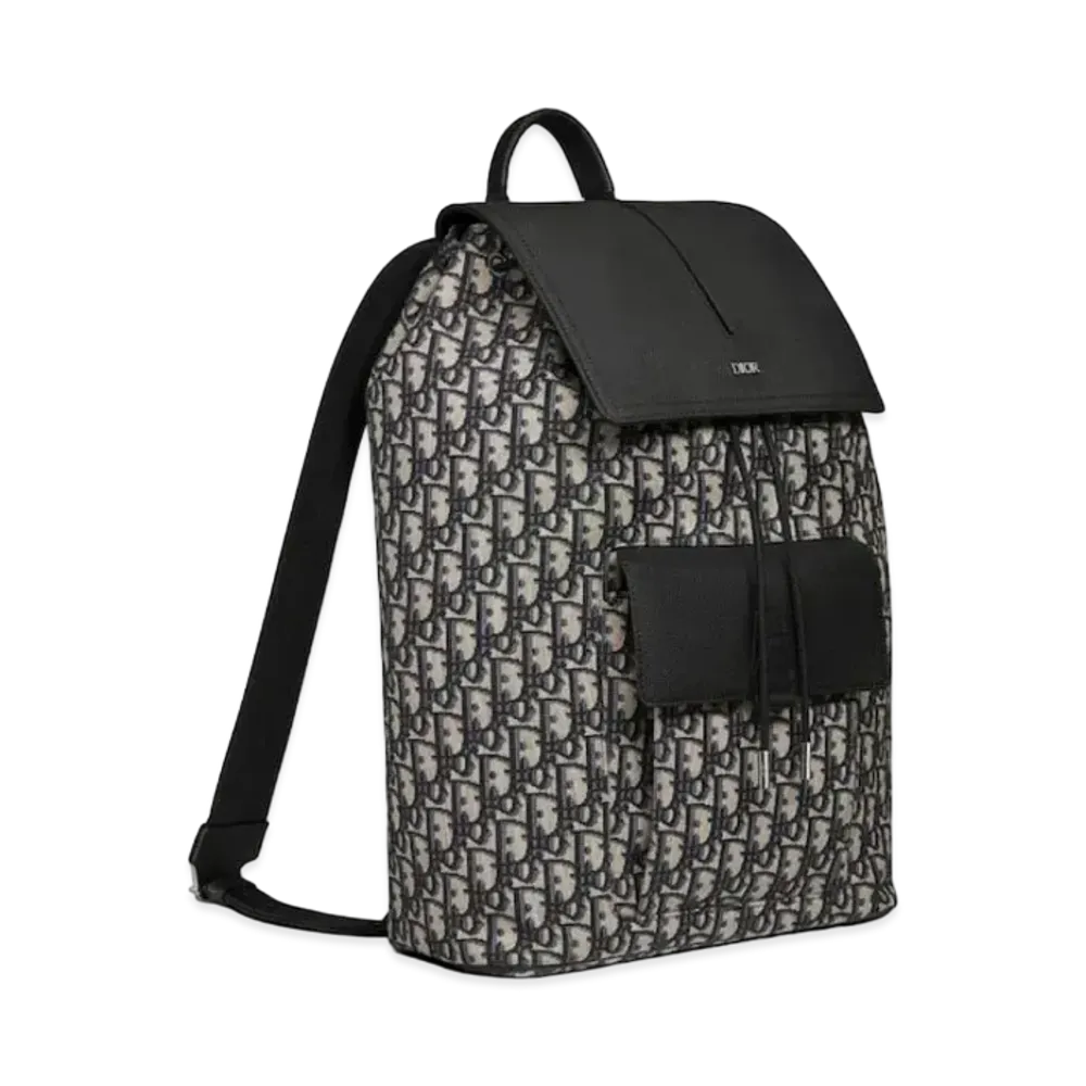 Dior Motion Backpack Dior Oblique Jacquard & Grind Calfskin "Beige"
