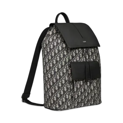 Dior Motion Backpack Dior Oblique Jacquard & Grind Calfskin "Beige"