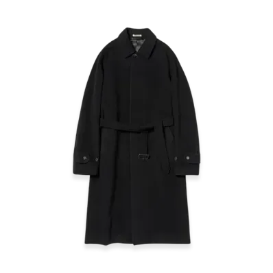 AURALEE Cashmere Wool Mosser Soutien Collar Coat "Black"