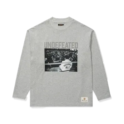 UNDEFEATED x Muhammad Ali Mock Neck L/S Tee "Gray"