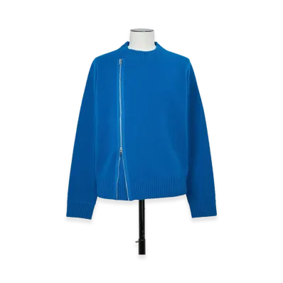 sacai Wool Knit Blouson "Blue"