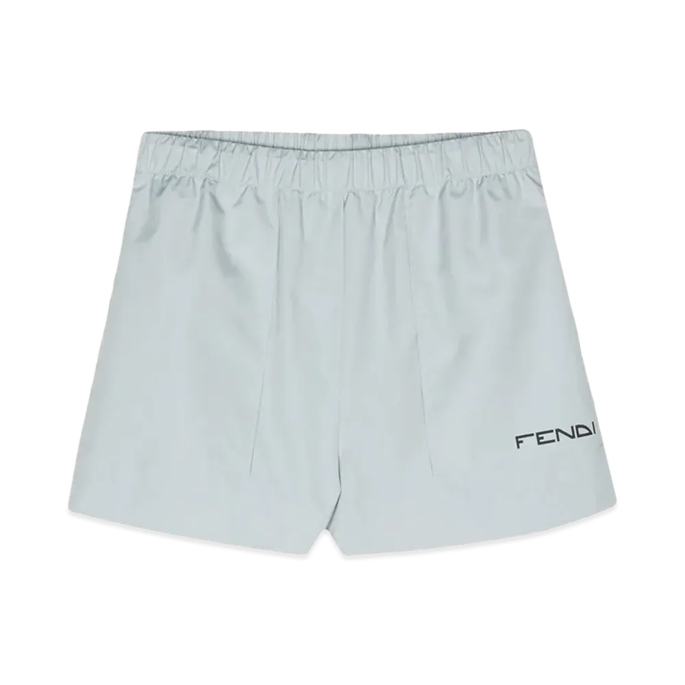 FENDI Women's Polyester Shorts "Light Blue"