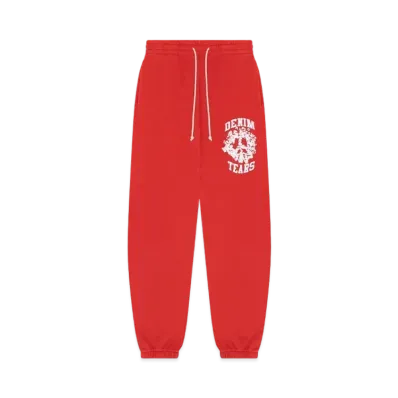 DENIM TEARS Denim University Sweat Pants "Red"
