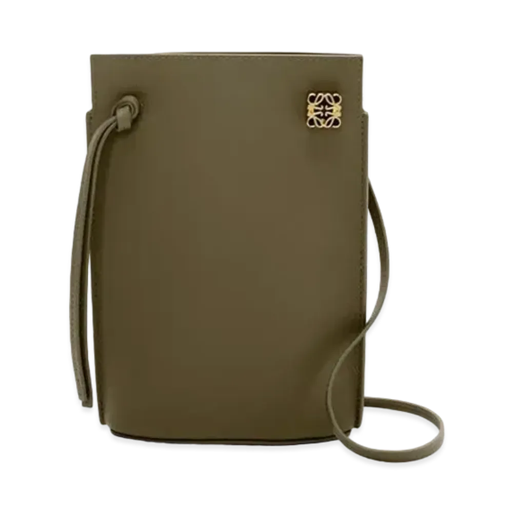 LOEWE Dice Pocket In Classic Calfskin "Dark Khaki Green"