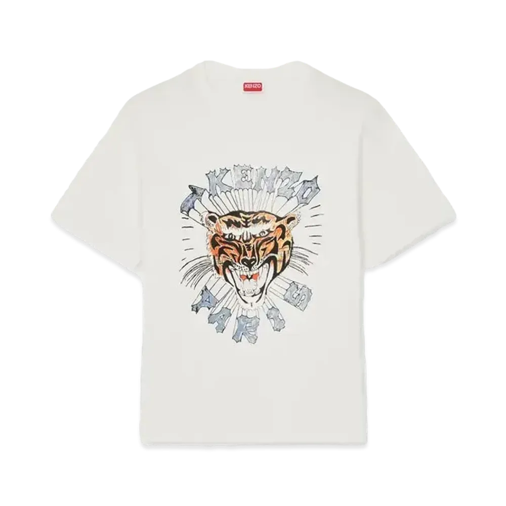 KENZO 'DRAWN VARSITY' Oversize T-shirt "Off White"