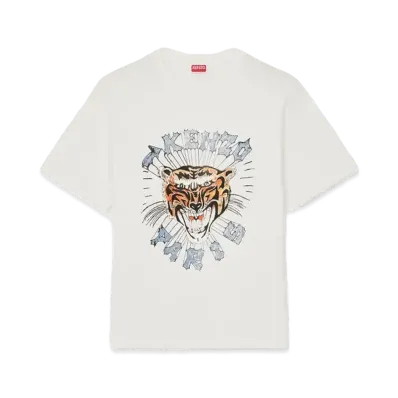 KENZO 'DRAWN VARSITY' Oversize T-shirt "Off White"