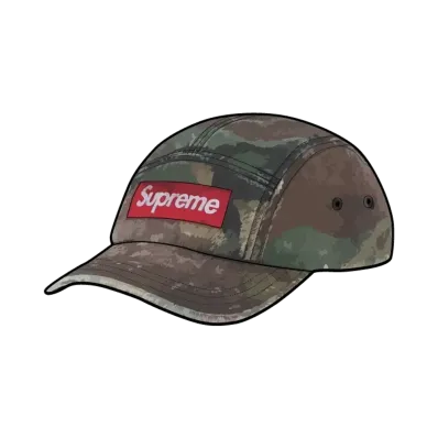 Supreme Overdyed Camp Cap "Woodland Camo"