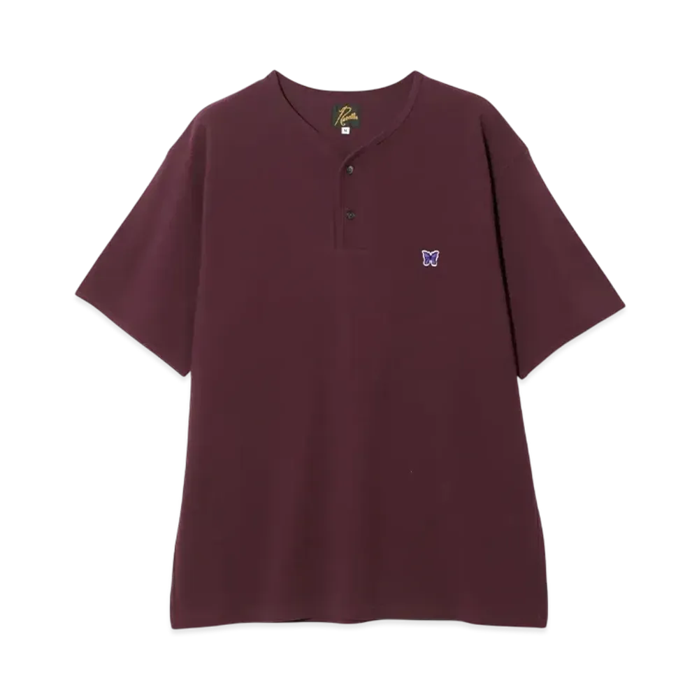 NEEDLES Henry Neck Tee - Cotton Pique "Purple"