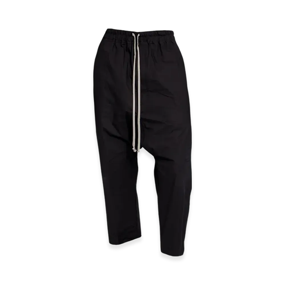 Rick Owens Drawstring Cropped Pants "Black"