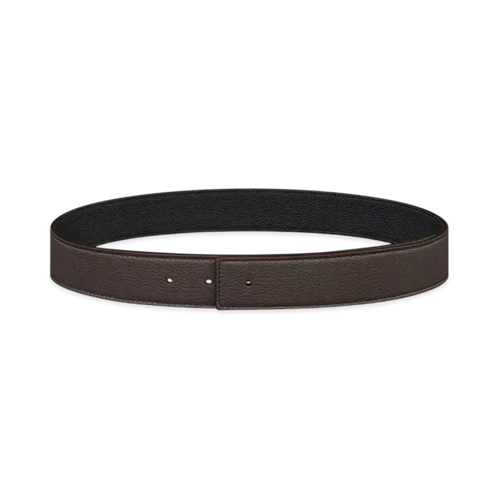 Dior Reversible Belt Strap Grained Calfskin and Grained Calfskin, 35mm "Brown"