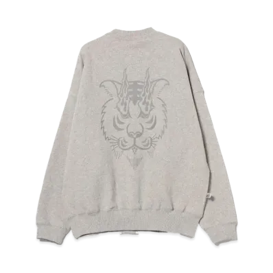 BEAMS T Evisen Skateboards x Takadaongakuseisakujimusho / Tora Evi Logo Crew Sweat "Gray"
