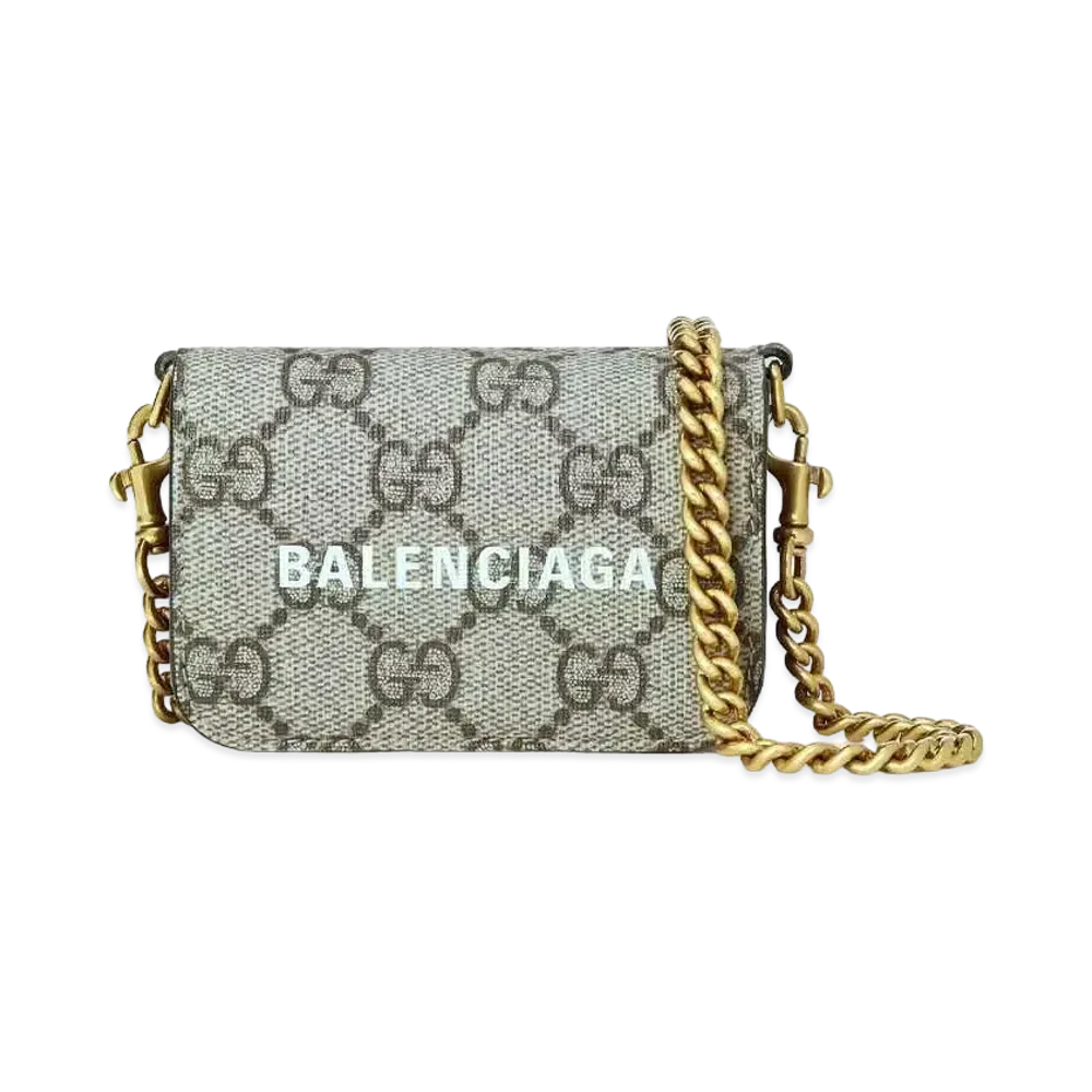 GUCCI x BALENCIAGA The Hacker Chain Wallet "Beige"