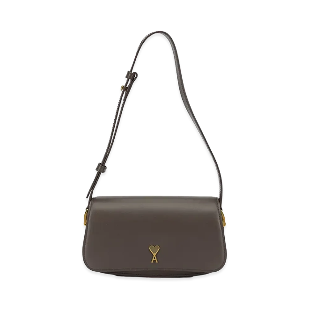 AMI PARIS Women's Paris Small Shoulder Bag "Brown"