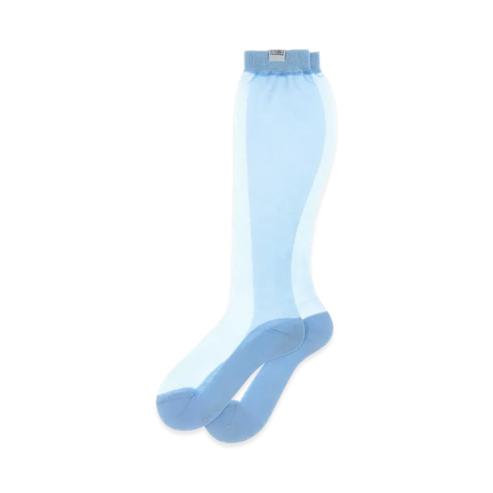 MM6 Maison Margiela Women's Organza Socks "Light Blue"