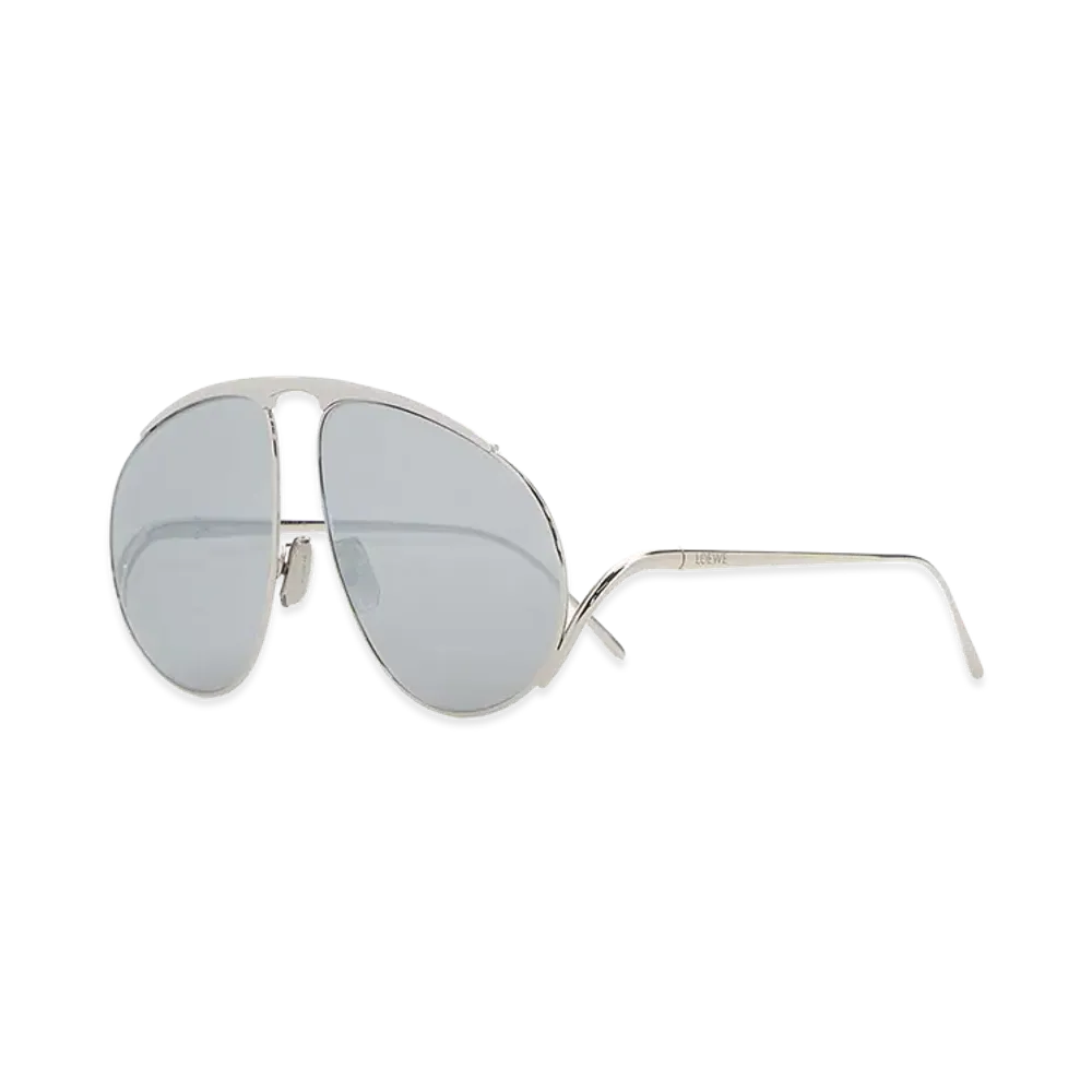 LOEWE Silver Metal Hillock Sunglasses "Silver"
