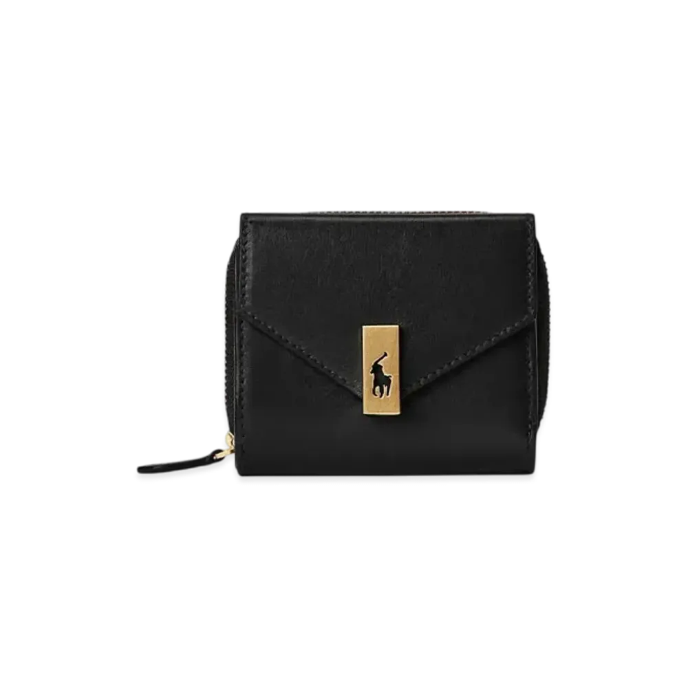 Polo Ralph Lauren Polo ID Leather Compact Wallet "Black"