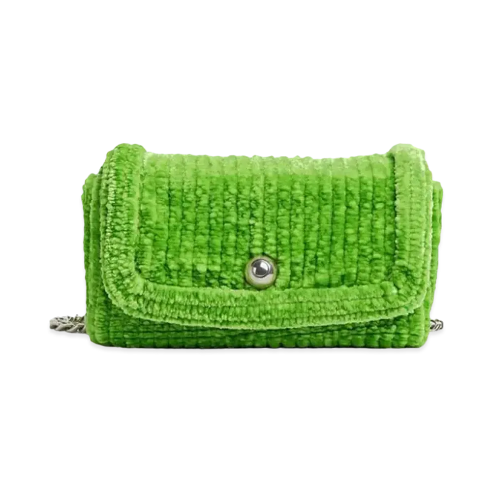 Bottega Veneta Chenille Corduroy Shoulder Bag "Caterpillar"