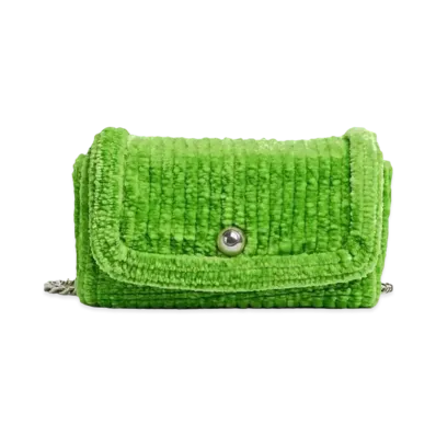 Bottega Veneta Chenille Corduroy Shoulder Bag "Caterpillar"
