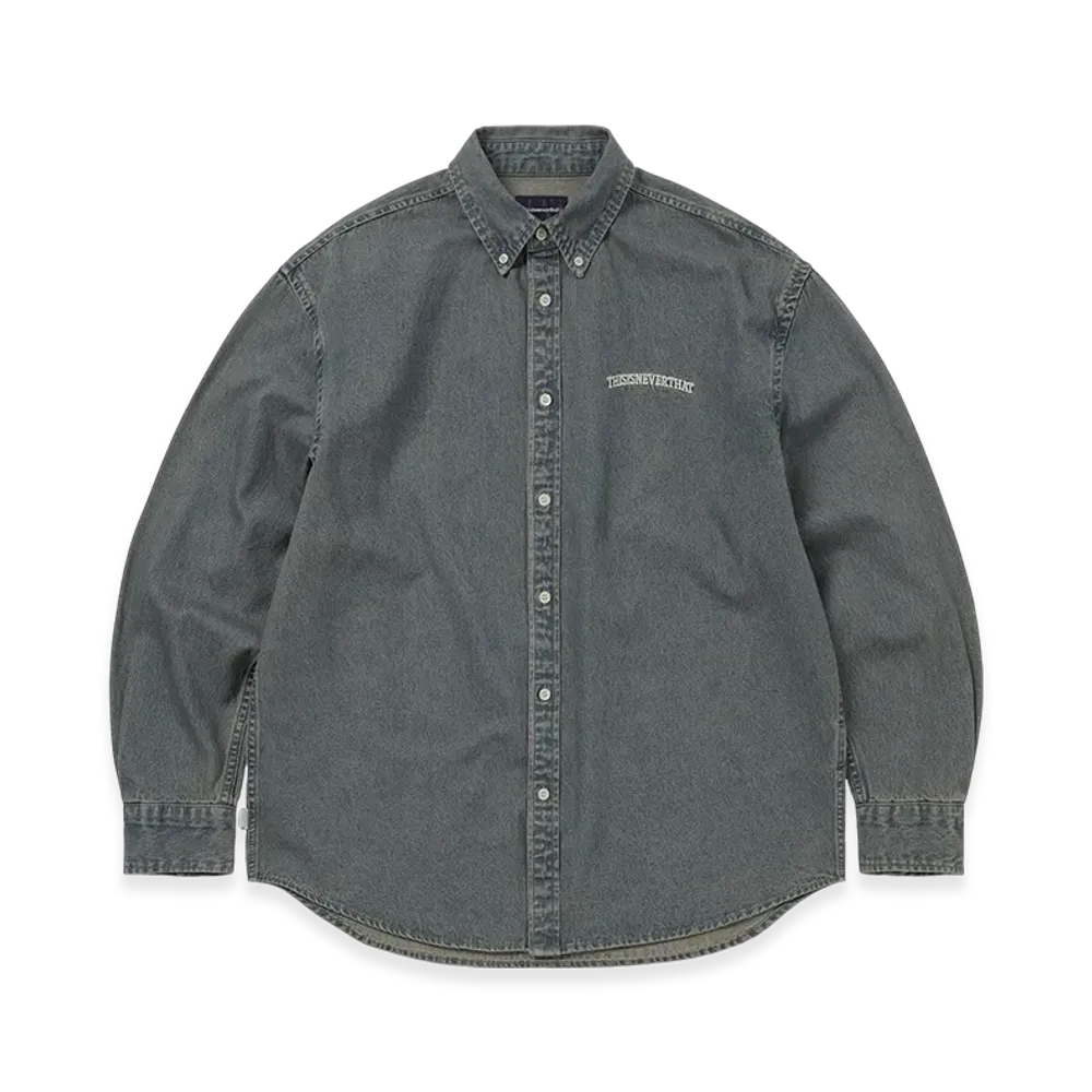 thisisneverthat Washed Denim Shirt "Navy"
