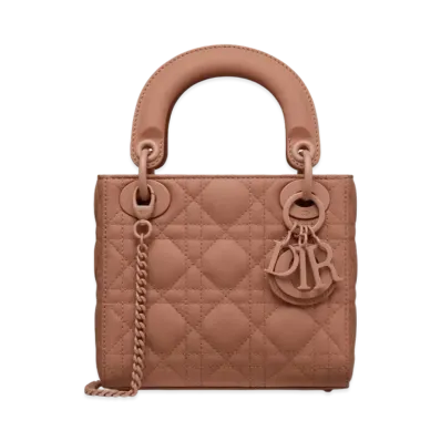 Dior Mini Lady Bag Ultramatte Cannage Calfskin "Blush"