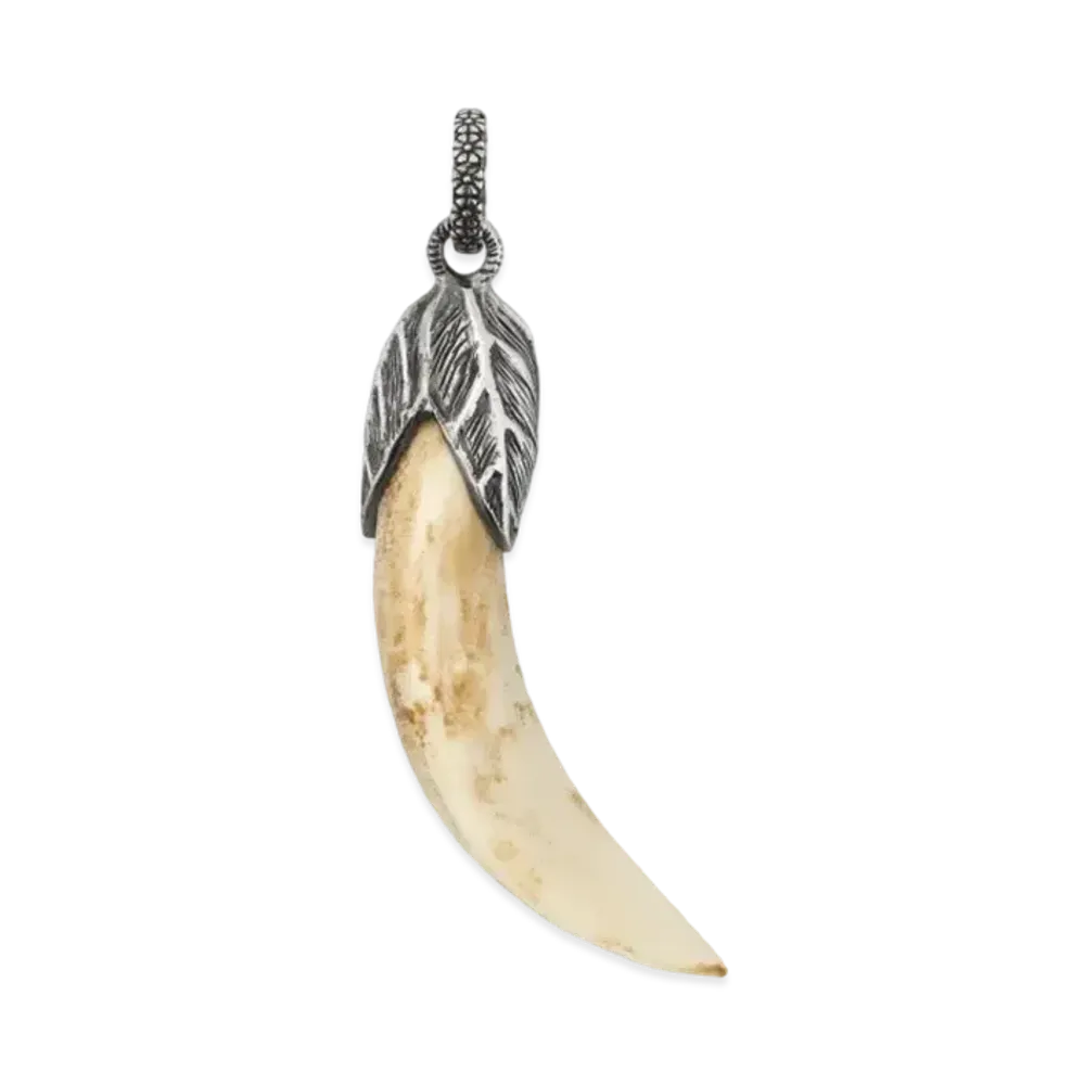 GUCCI Anger Forest Series Horn Pendant "Silver"
