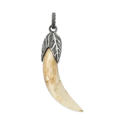 GUCCI Anger Forest Series Horn Pendant "Silver"