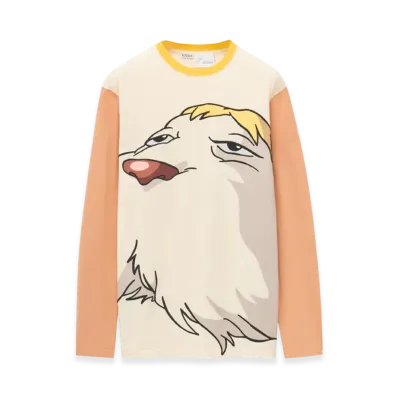 LOEWE x Howl's Moving Castle Heen Long Sleeve T-Shirt in Cotton "Beige"