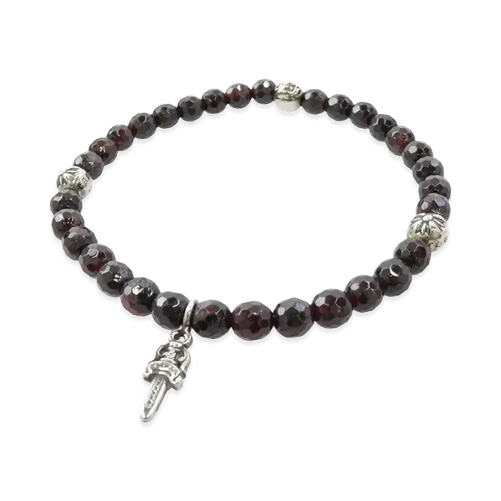 Chrome Hearts BEAD47 6mm Stack Dagger Bead Bracelet "Black"