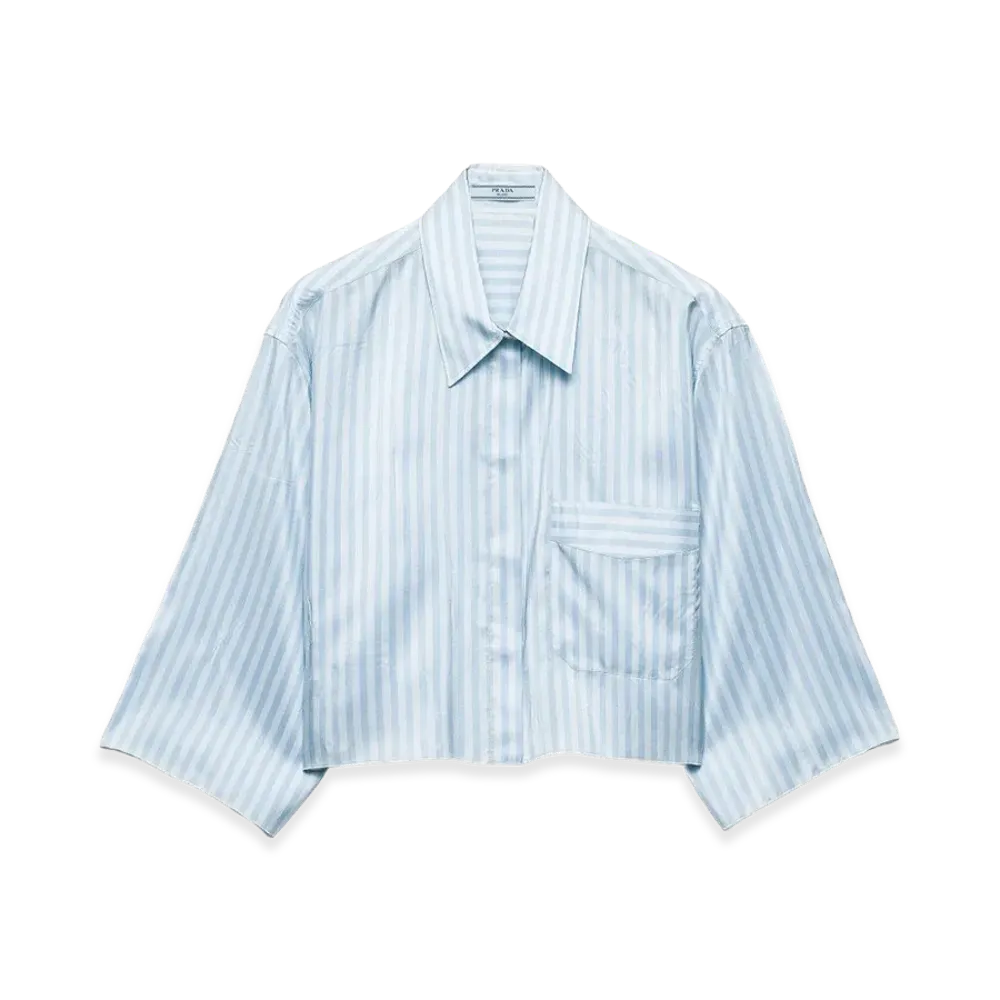 PRADA Women's Shirts Clear Blue "Lightblue"