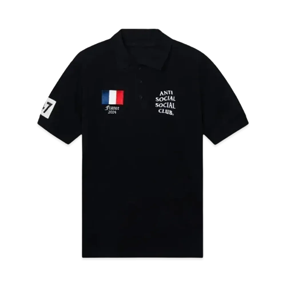 ANTI SOCIAL SOCIAL CLUB PARIS 2024 CAPSULE France Polo "Black"