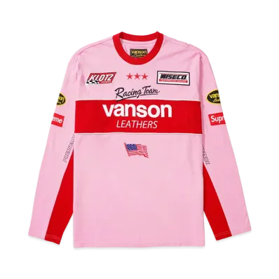 Supreme x Vanson Leathers L/S Top "Pink"