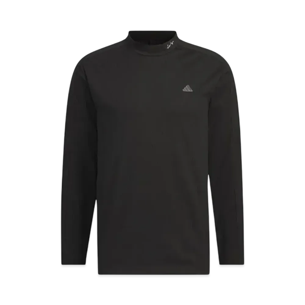 adidas Waffle Mockneck Long Sleeve Shirt "Black"