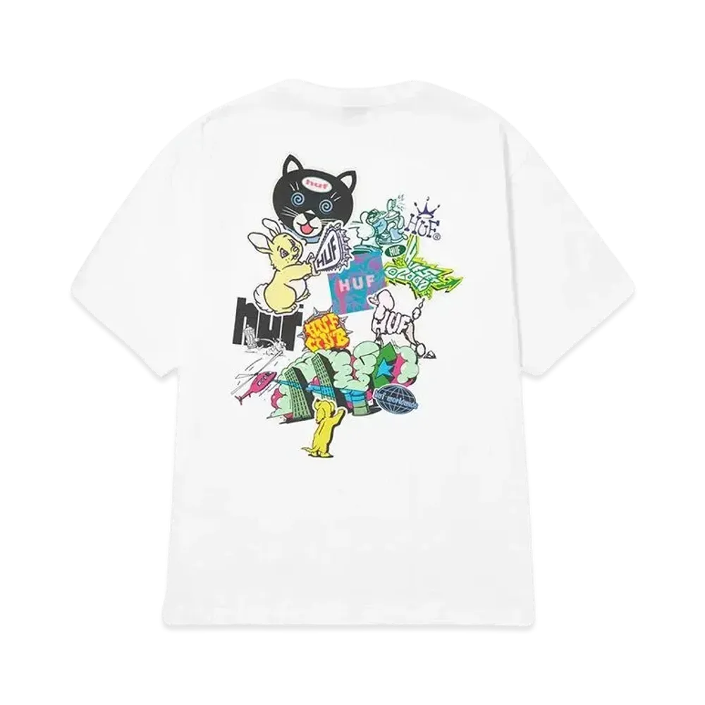 HUF Sticker Tee "White"