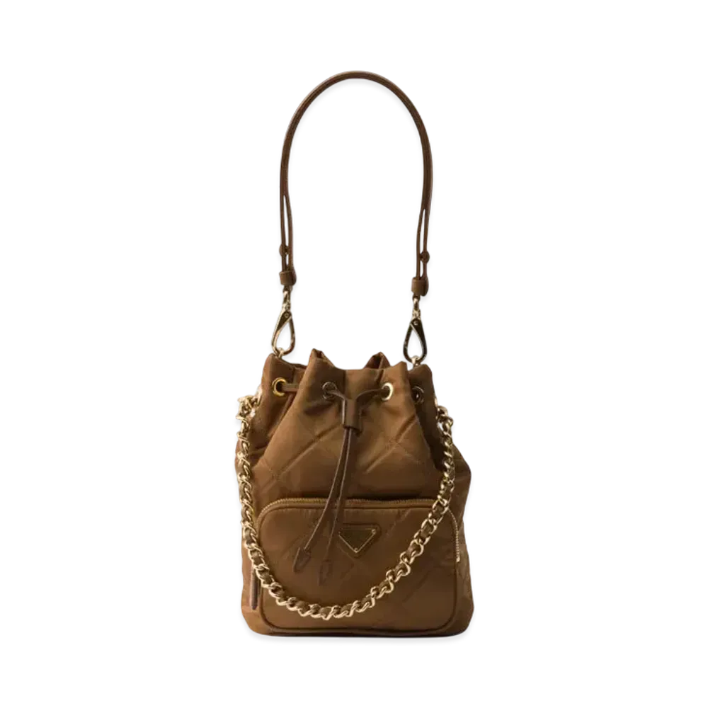 PRADA Re-Edition 1995 Chaine Re-Nylon Shoulder Bag "Brandy"