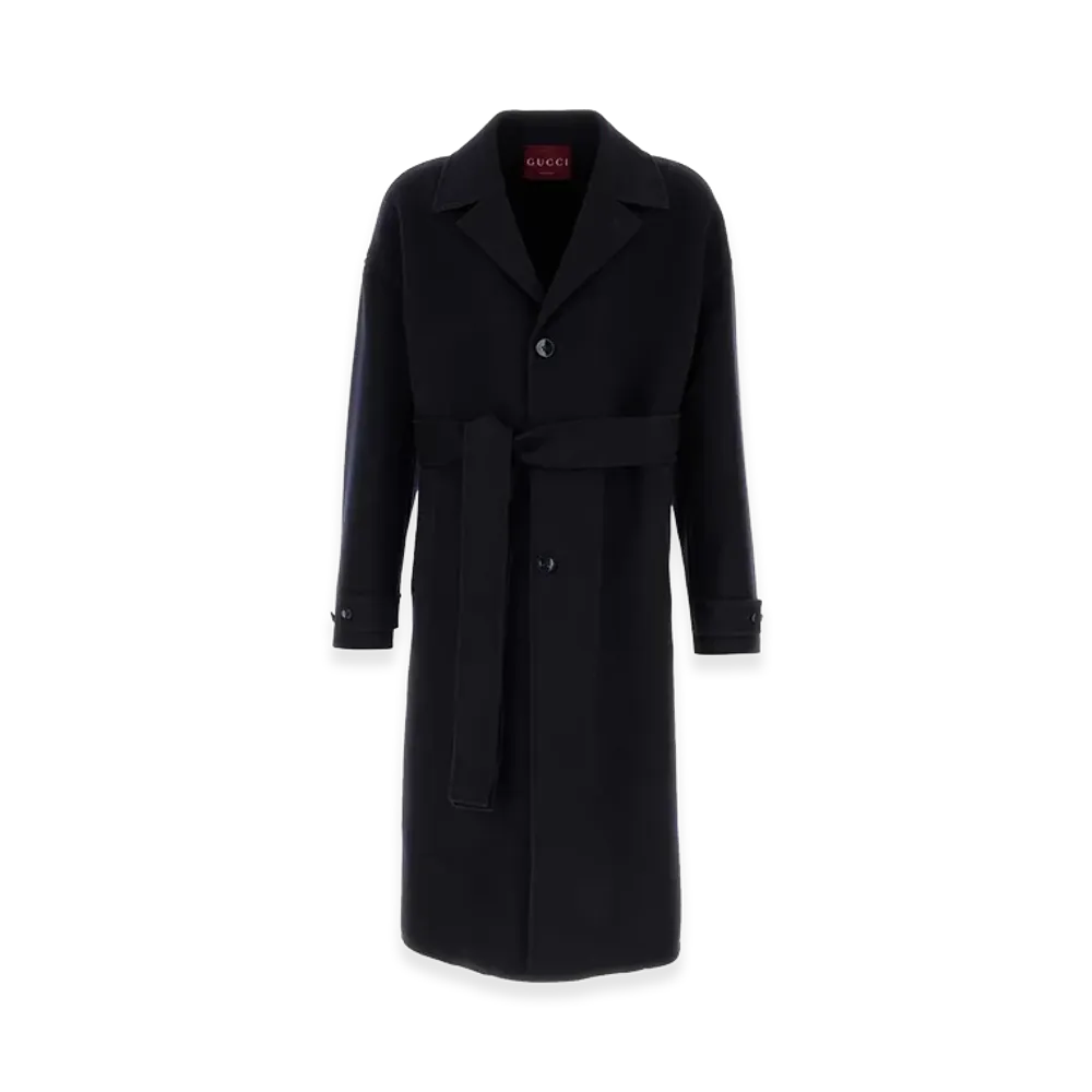 GUCCI Wool Blend Coat "Blue"