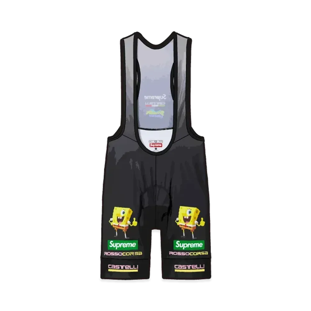 Supreme x SpongeBob SquarePants Castelli Cycling Bib "Black"