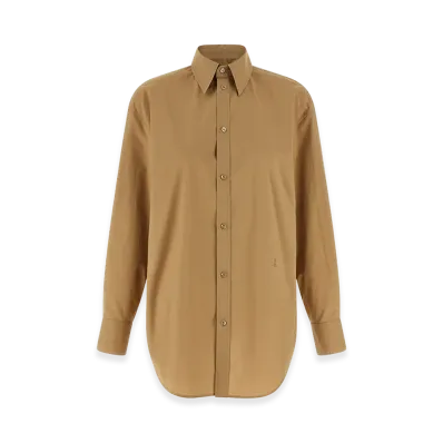 Saint Laurent Women's New Chemise Oxford Brillant "Beige"