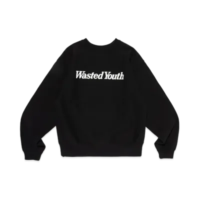 Wasted Youth Heavy Weight Sweatshirt#1 "Black" / VERDY