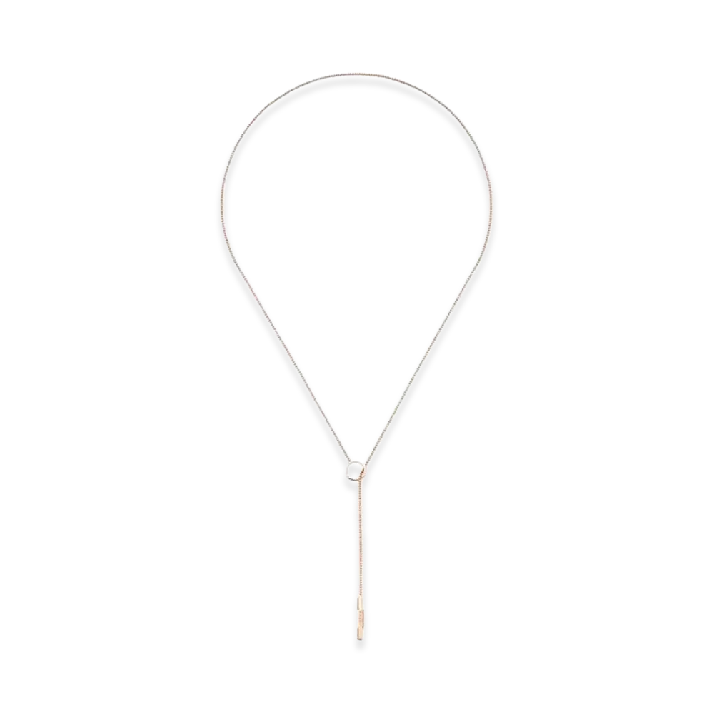 GUCCI Link To Love Lariat Necklace "Pink"