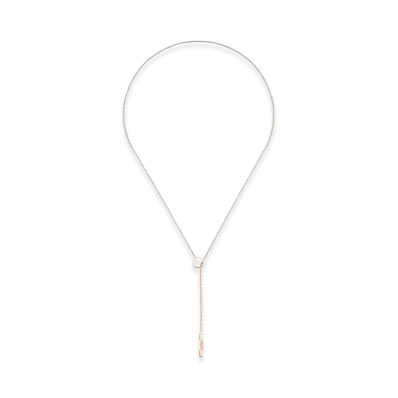 GUCCI Link To Love Lariat Necklace "Pink"