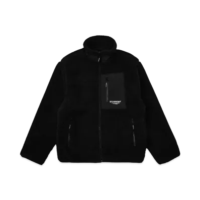 BT21 X FRAGMENT \ FLEECE JACKET "BLACK"