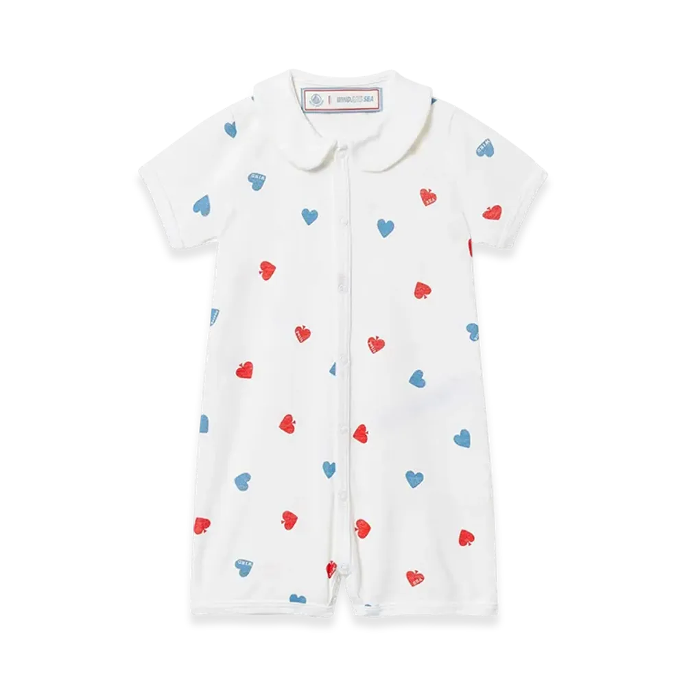 WIND AND SEA x PETIT BATEAU Print Short Sleeve Rompers "Multicolor"
