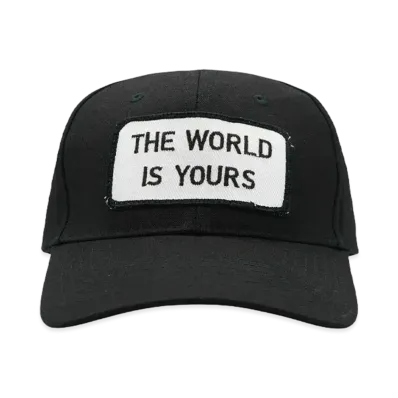 THE WORLD IS YOURS Logo Patch Cap "BLACK"